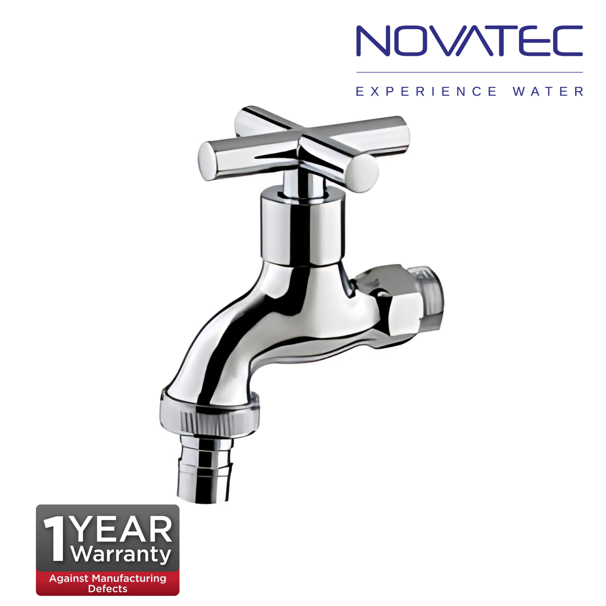 Novatec Clio Chrome Plated Hose Bibtap 3/4